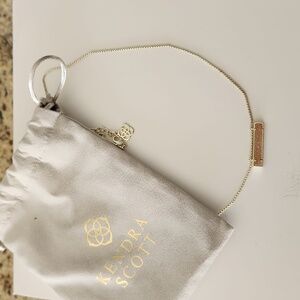 Kendra Scott champagne colored sparkle bar necklace
